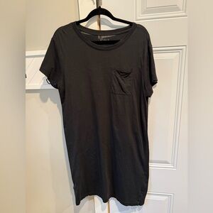 Pact Black T-Shirt Dress with Pocket
